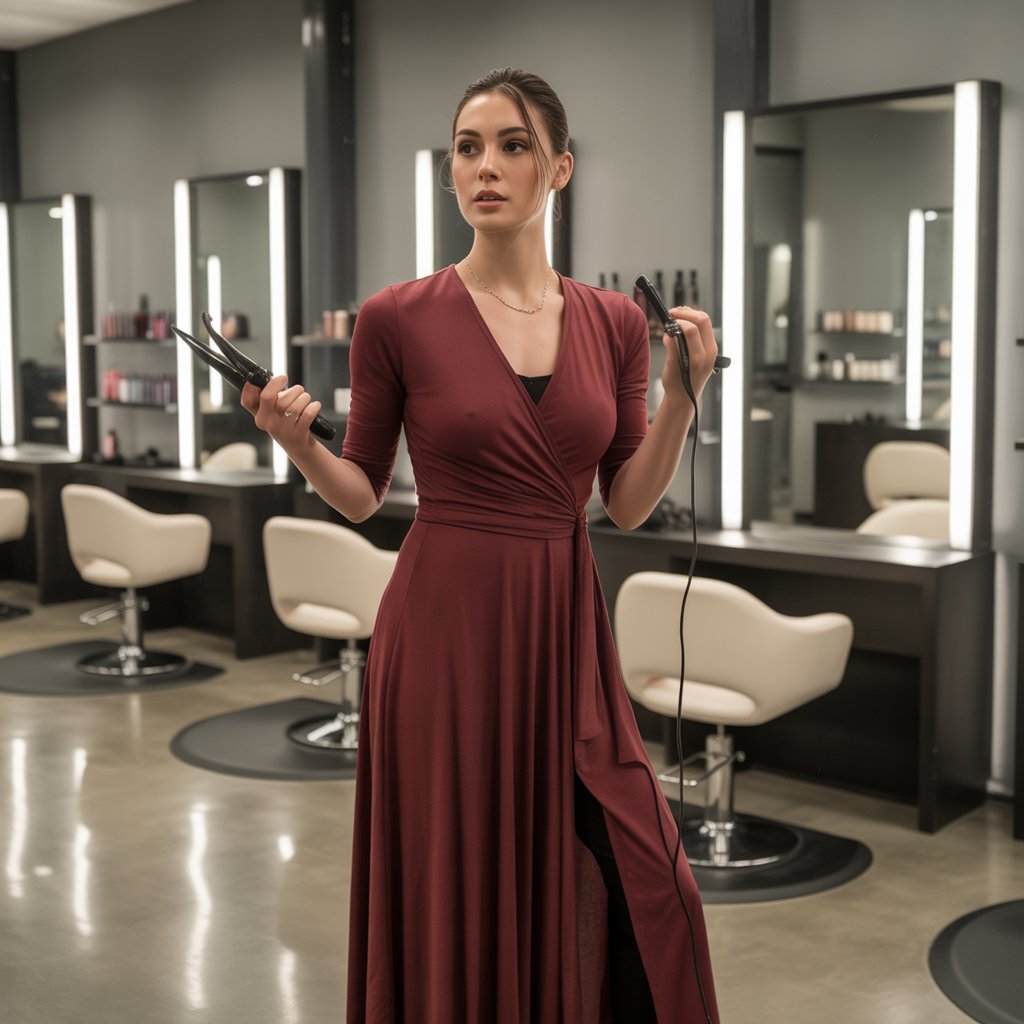 18. Jersey Wrap Dress in Solid Color