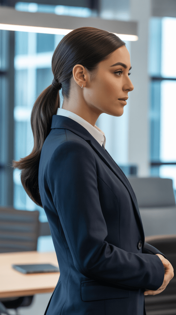 Half Up Low Ponytail