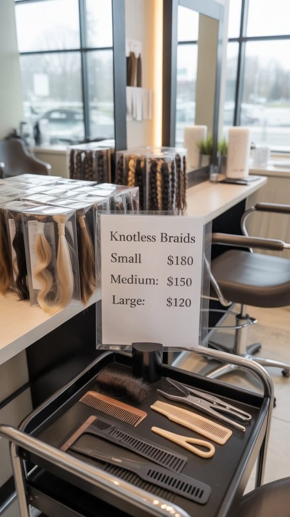 Cost Breakdown for Side Part Knotless Braids
