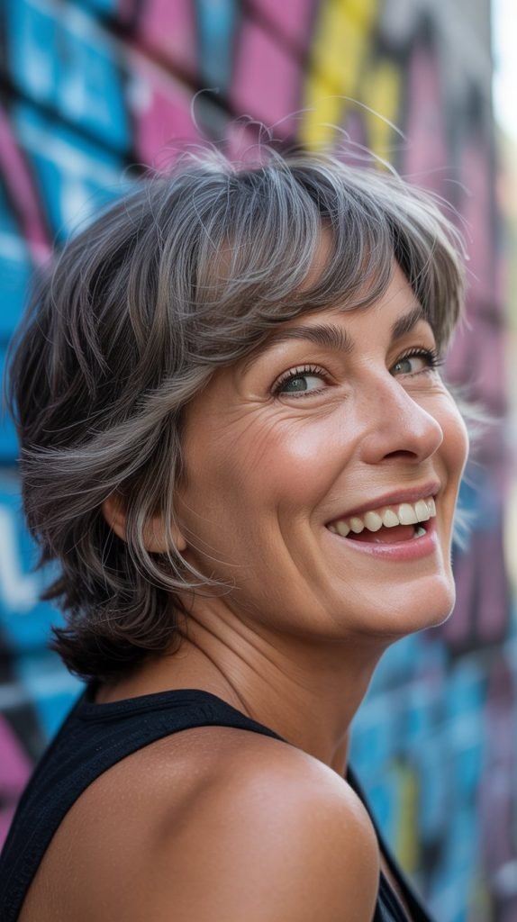 Layered Shag with Flipped Fringe