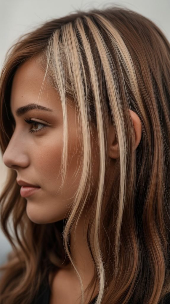 8. Asymmetrical Chunky Blonde Placement