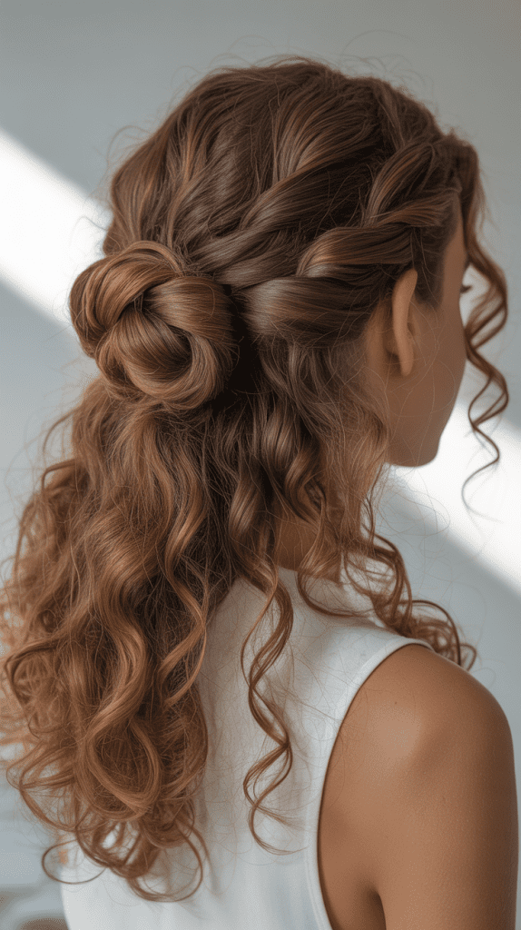 The Knotted Half-Up Style