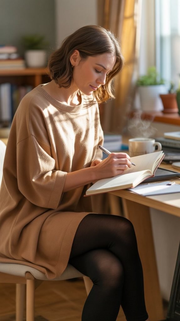 23. Tunic Sweater with Leggings