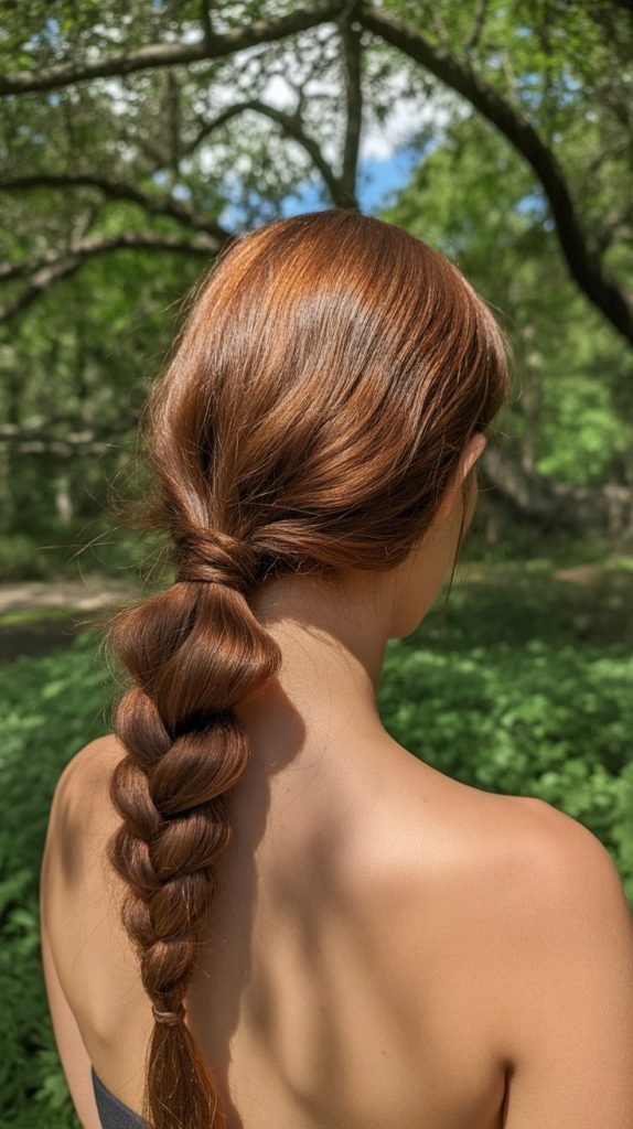 Low Braided Ponytail