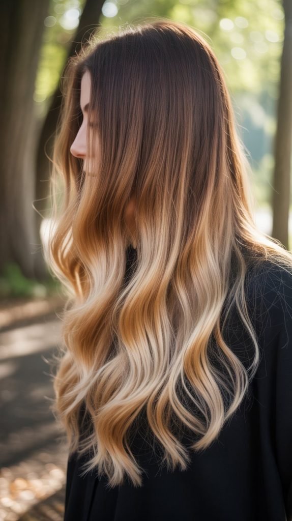 7. Ombre Dark Brown to Blonde