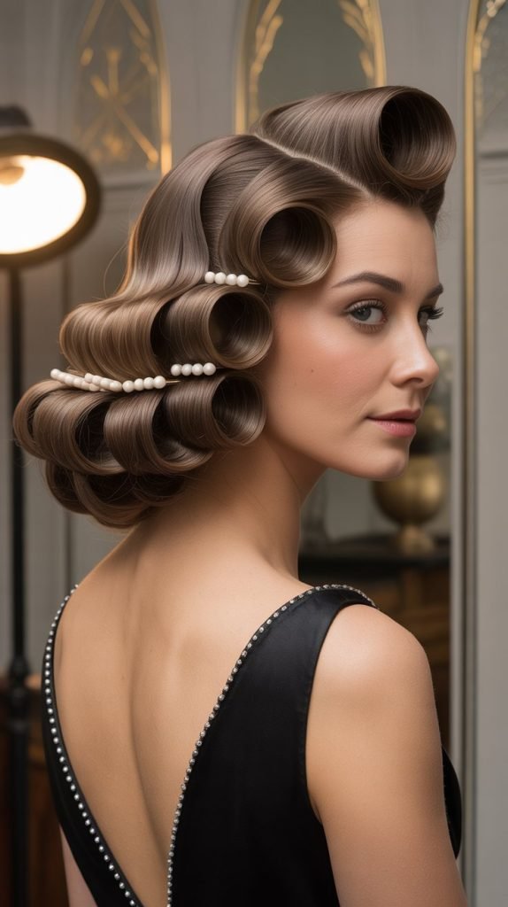 Pin-Curled Updo
