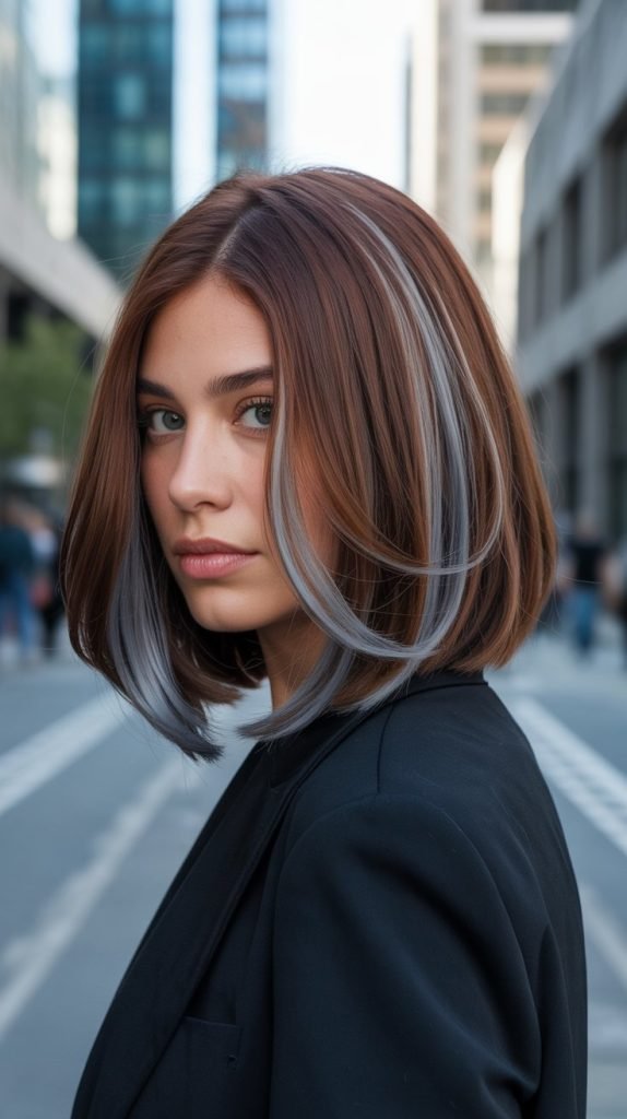 6. Cool-Toned Ash Lowlights