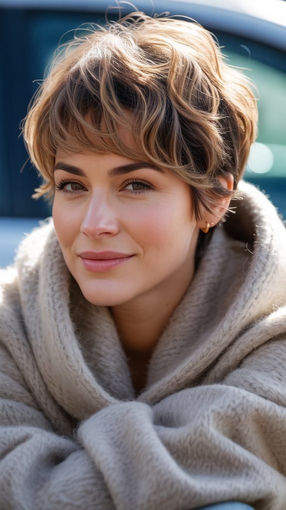 16. Tousled Pixie with Texture