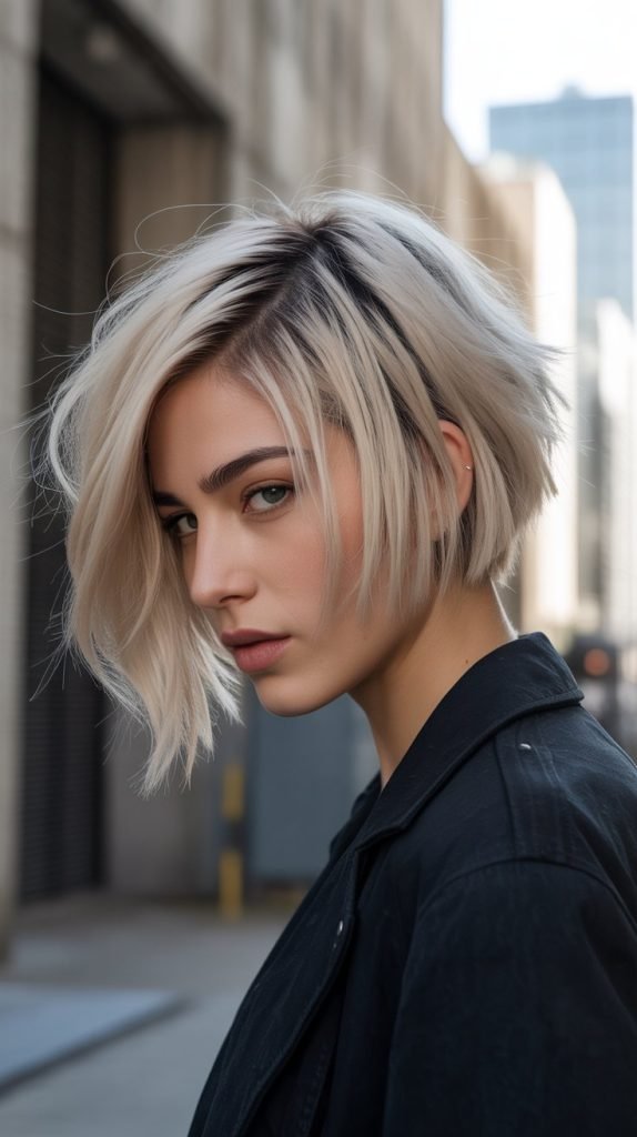 Asymmetrical Choppy Bob