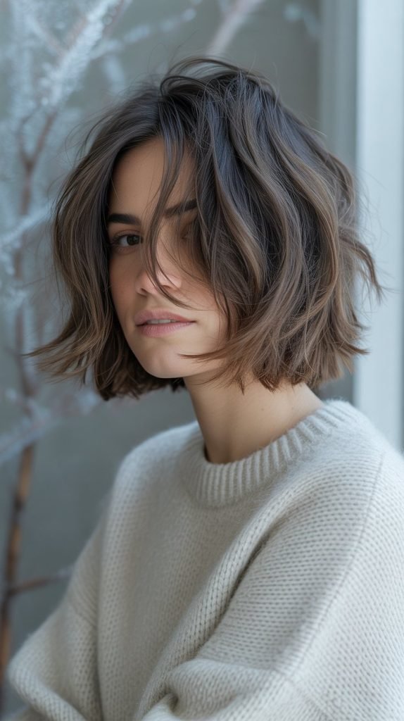 Textured Bob with Piecey Ends