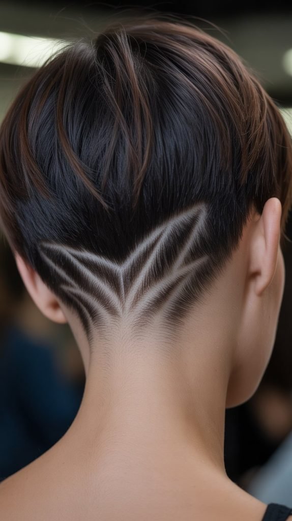 Stacked Inverted Bob with Undercut Design