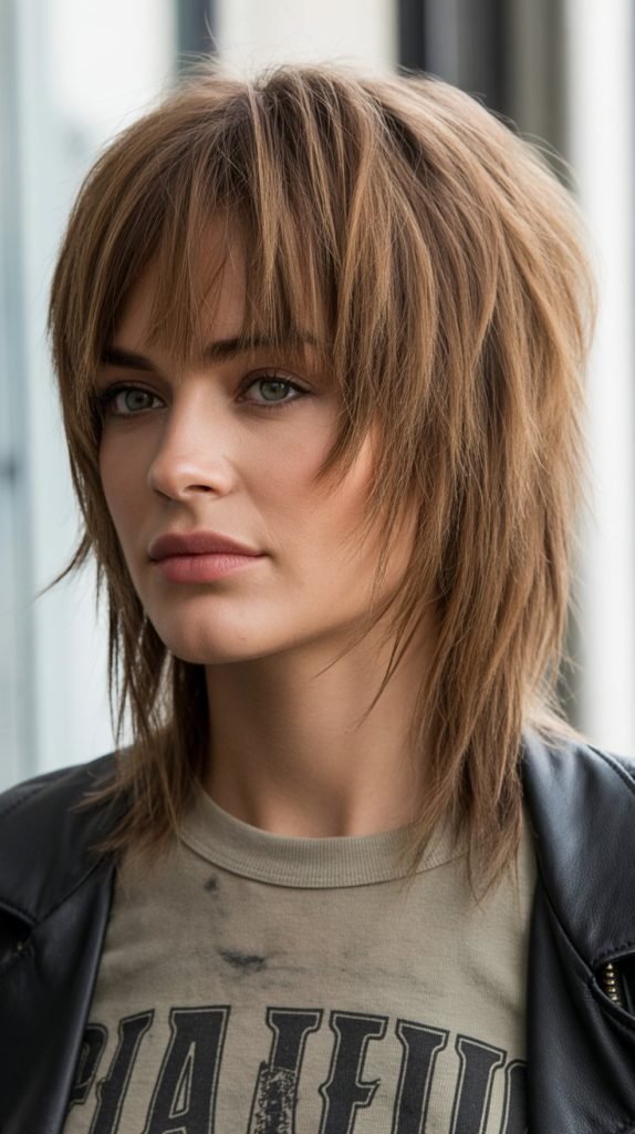 10. Razored Long Bob with Shaggy Bangs