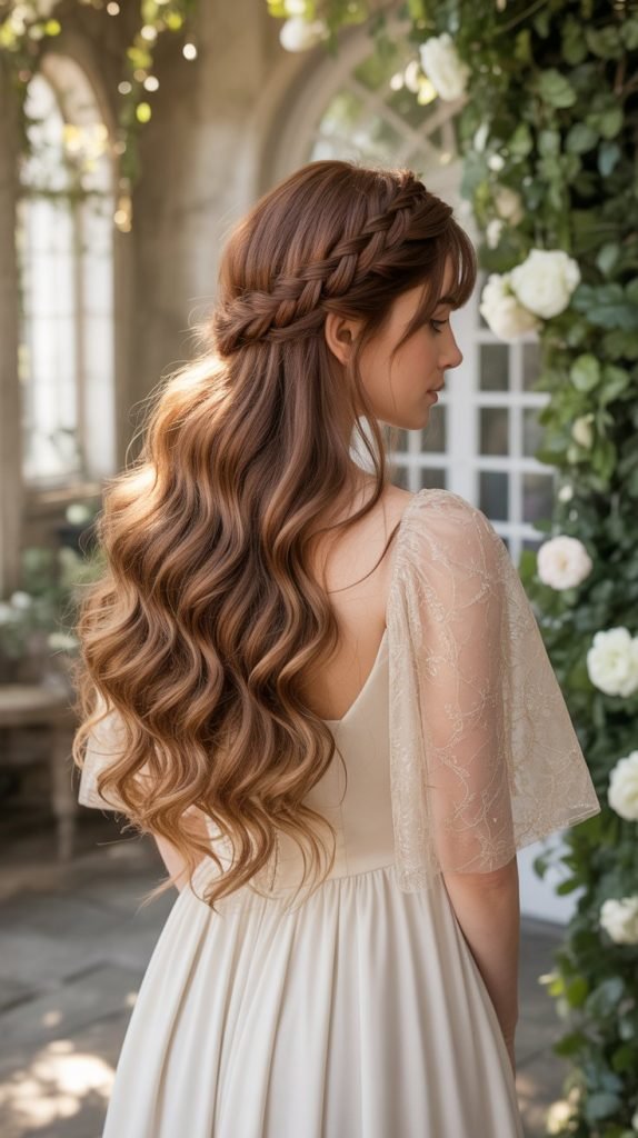 27. Crown Braid with Loose Hair