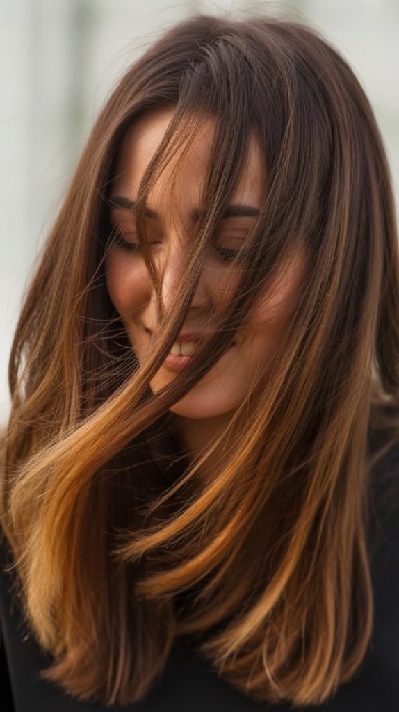 10. Caramel Peekaboo Highlights