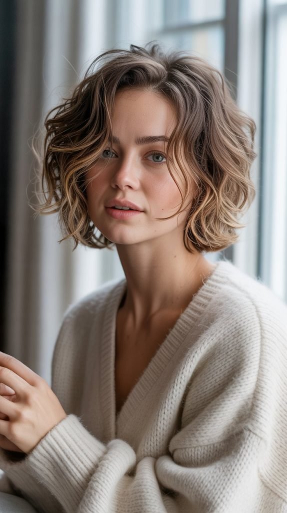 3. Messy Beach Waves for Short Hair