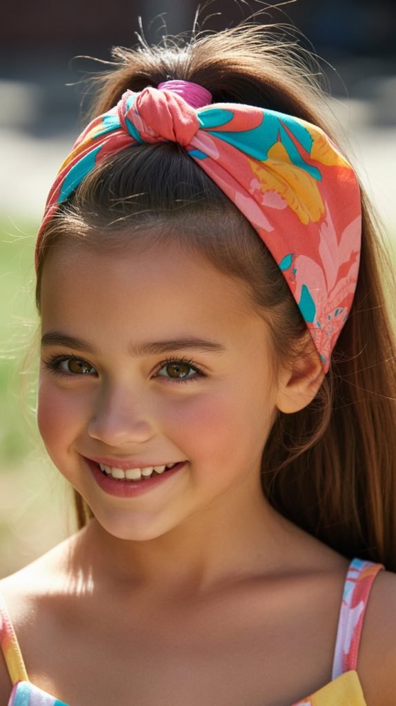 32. Bandana Wrapped Ponytail