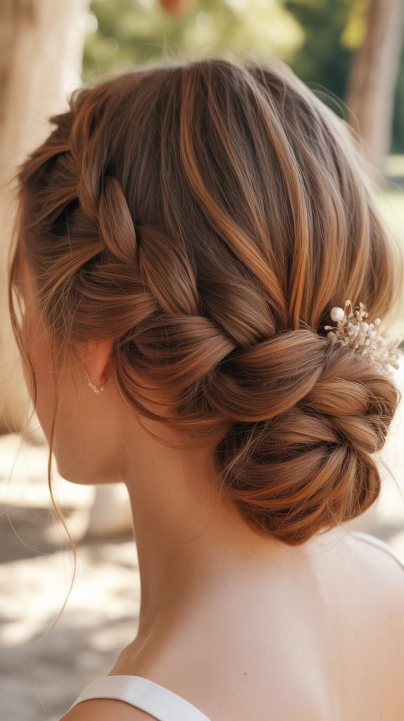 6. Waterfall Braid Updo