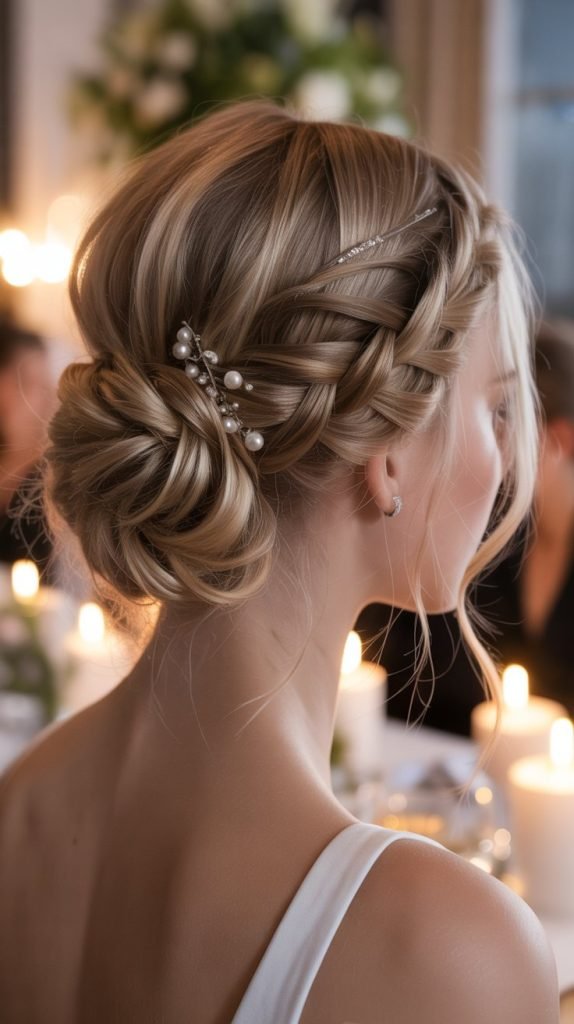 12. Braided Twisted Updo
