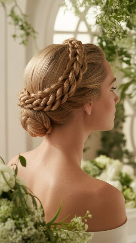 22. Rope Twist Crown Updo