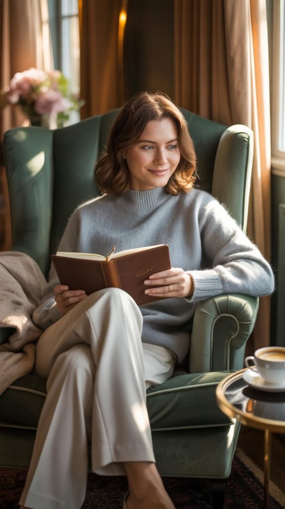  Cashmere Sweater and Soft Trousers