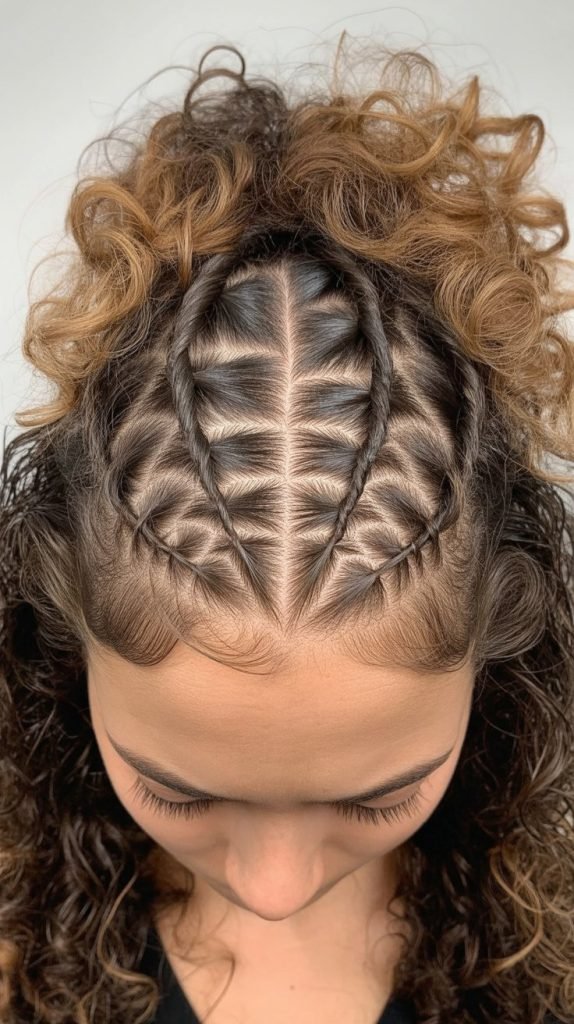 Half Up with Zigzag Part