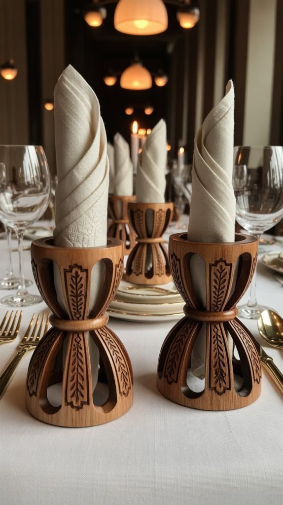 18. Wooden Napkin Rings