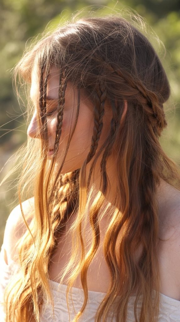 9. Honey Blonde with Bohemian Braids