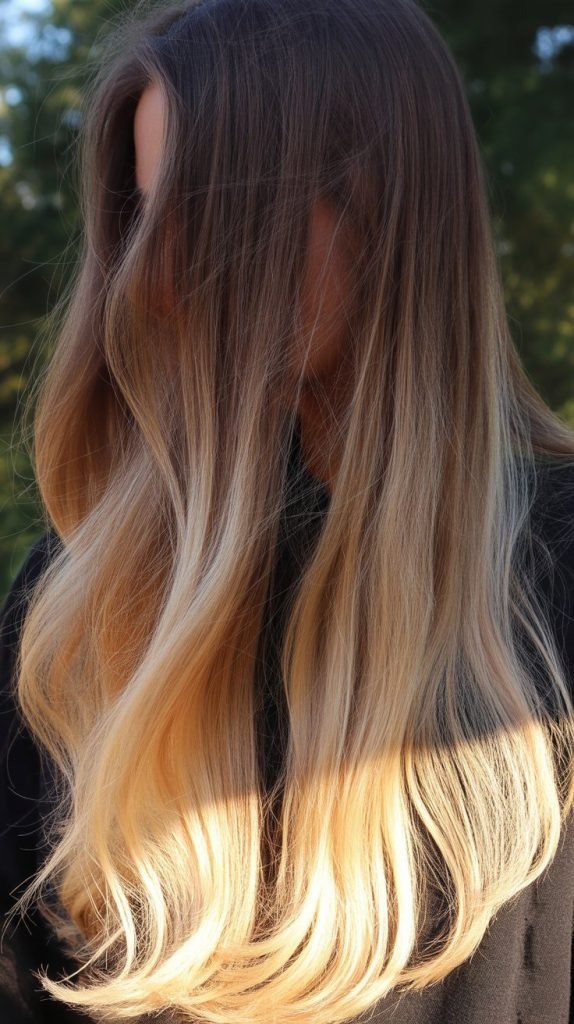 23. Balayage with Blonde Ends