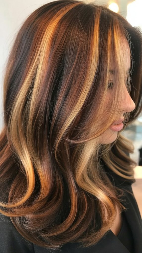25. Warm Blonde Highlights with Lowlights