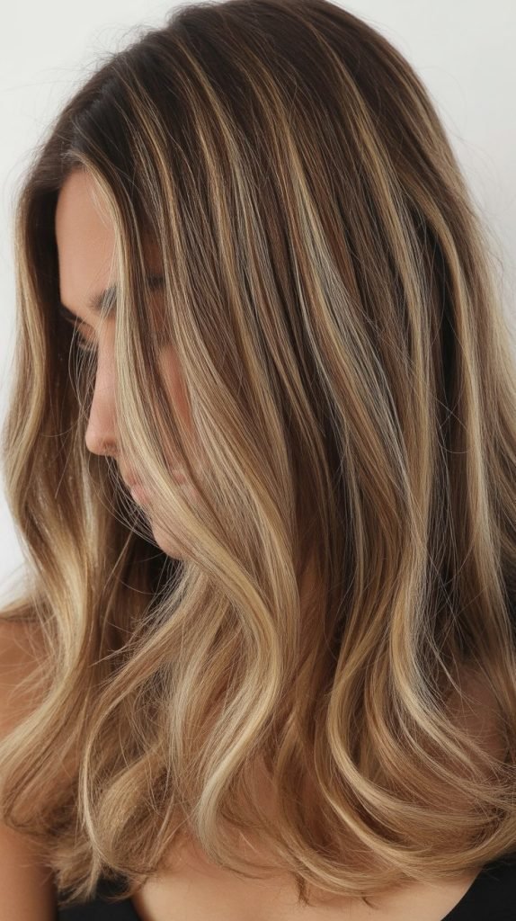 21. Blonde Babylights with Brown Roots