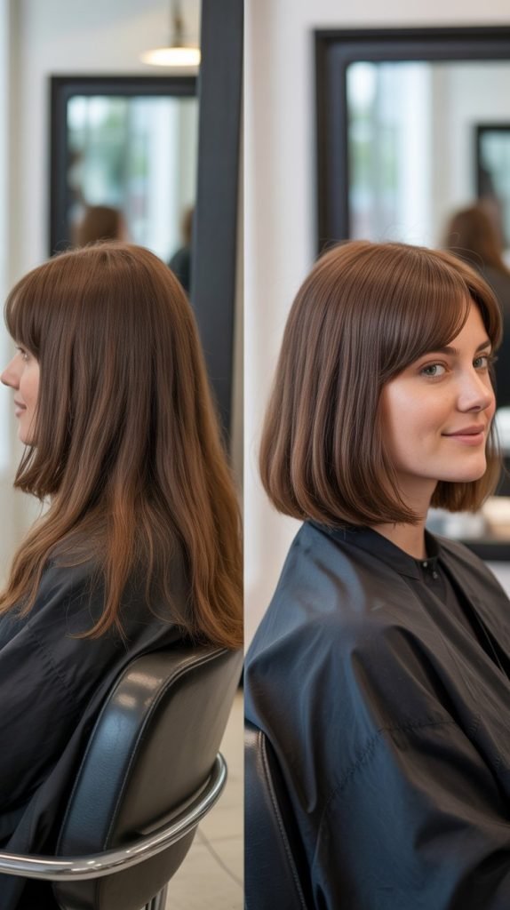  Transitioning to a Long Bob with Curtain Bangs
