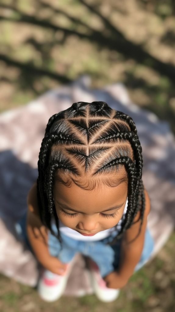 18. Triangle Box Braids