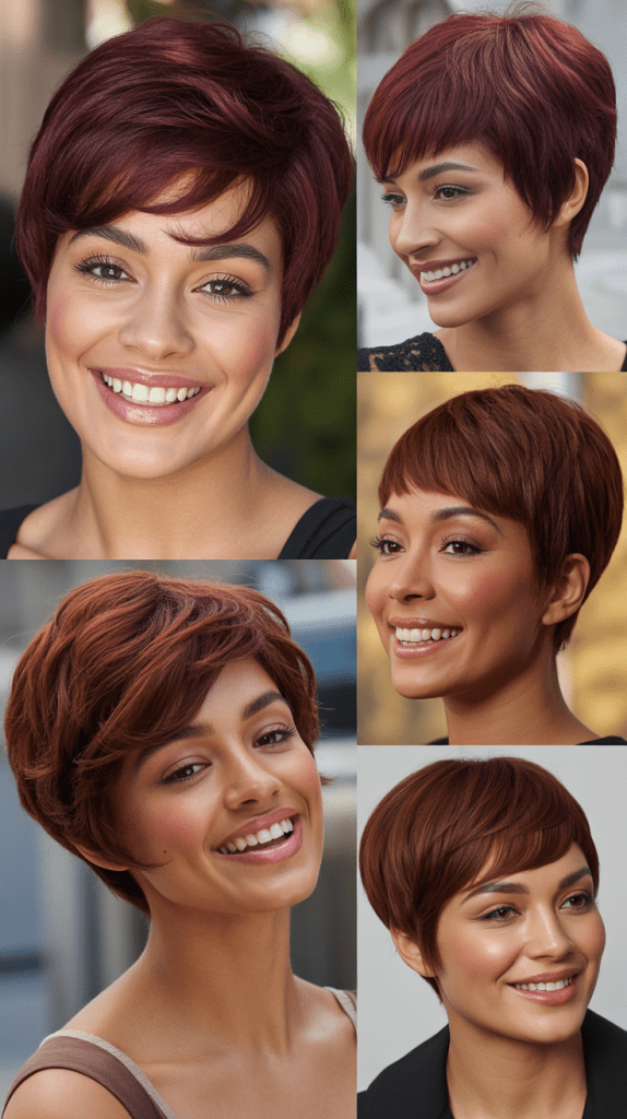 Burgundy Pixie Wig