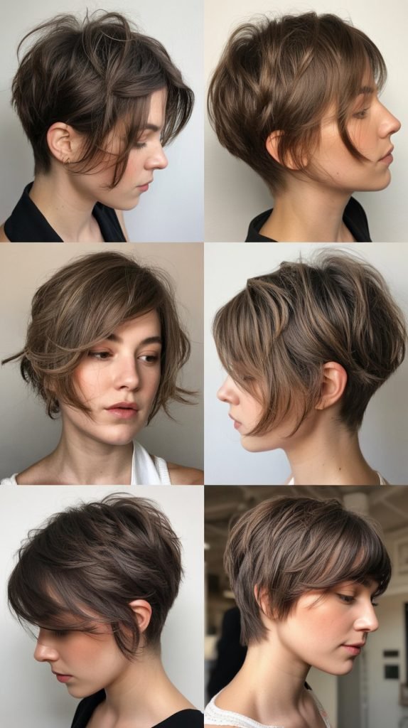 Tapered Nape Shaggy Pixie