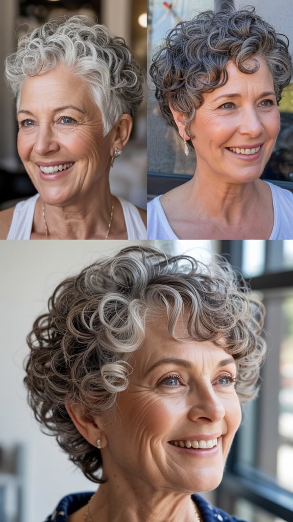 10. Curly Pixie with Defined Texture