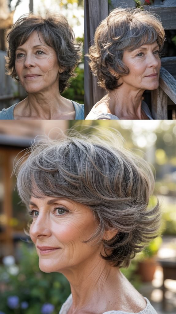 6. Textured Shag with Wispy Bangs