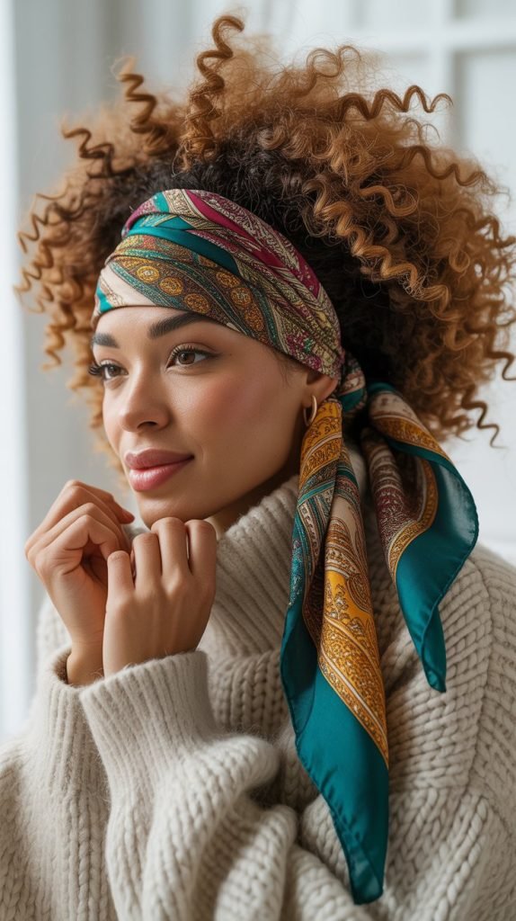 19. Afro Puff with Scarf