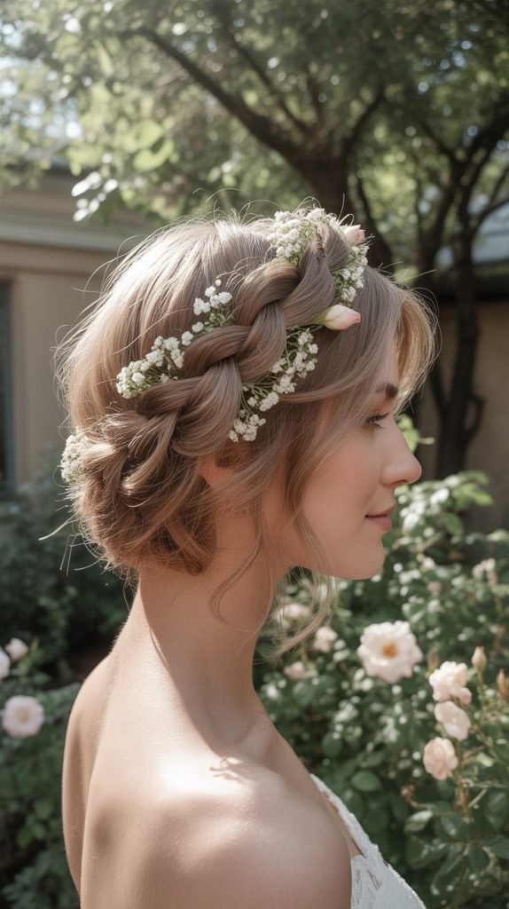  Braided Crown for Short Hair