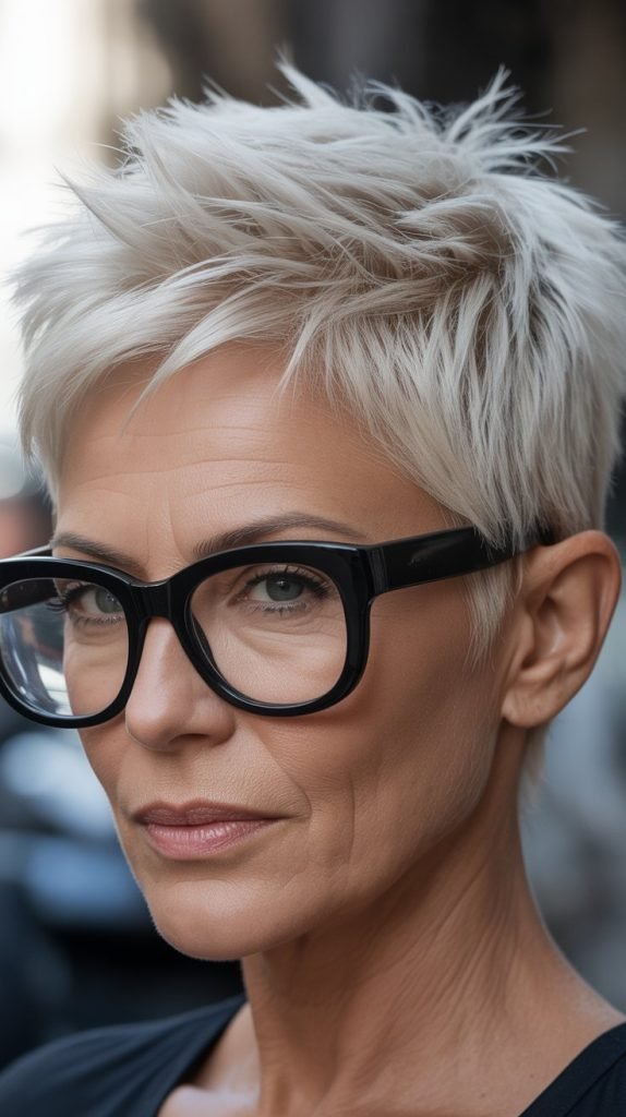 Short Crop with Spiky Texture