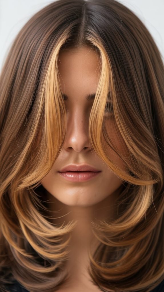 Caramel Money Piece Highlights