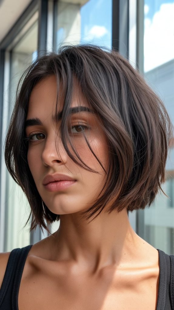 Razor-Cut Bob with Piece-y Ends