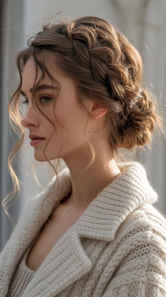 . Messy Braided Updo