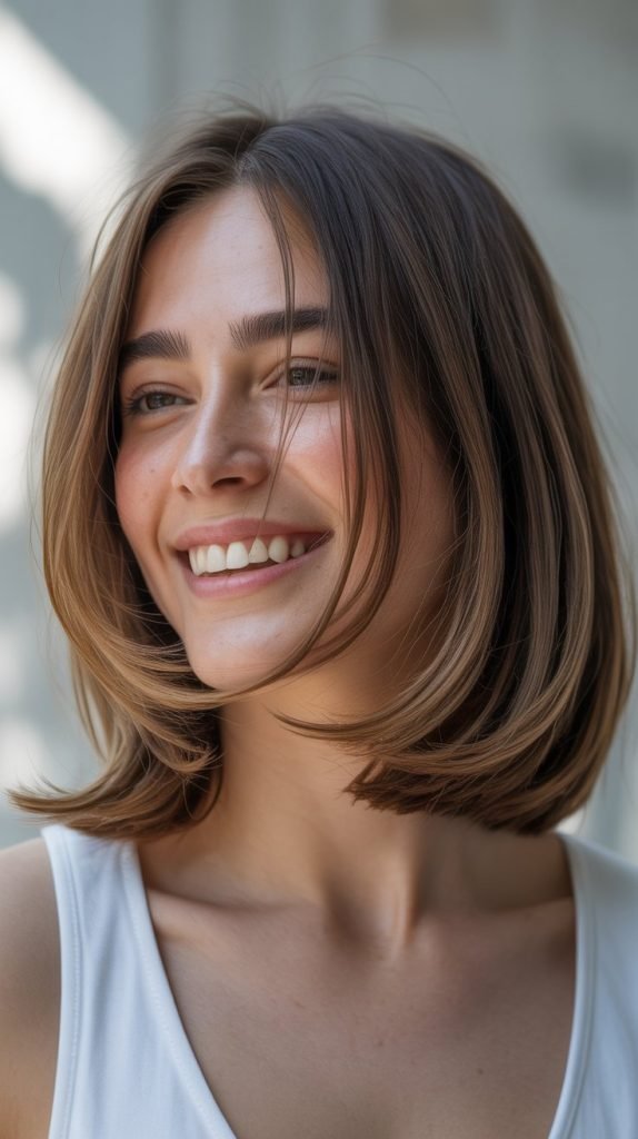 Long Bob with Face-Framing Layers