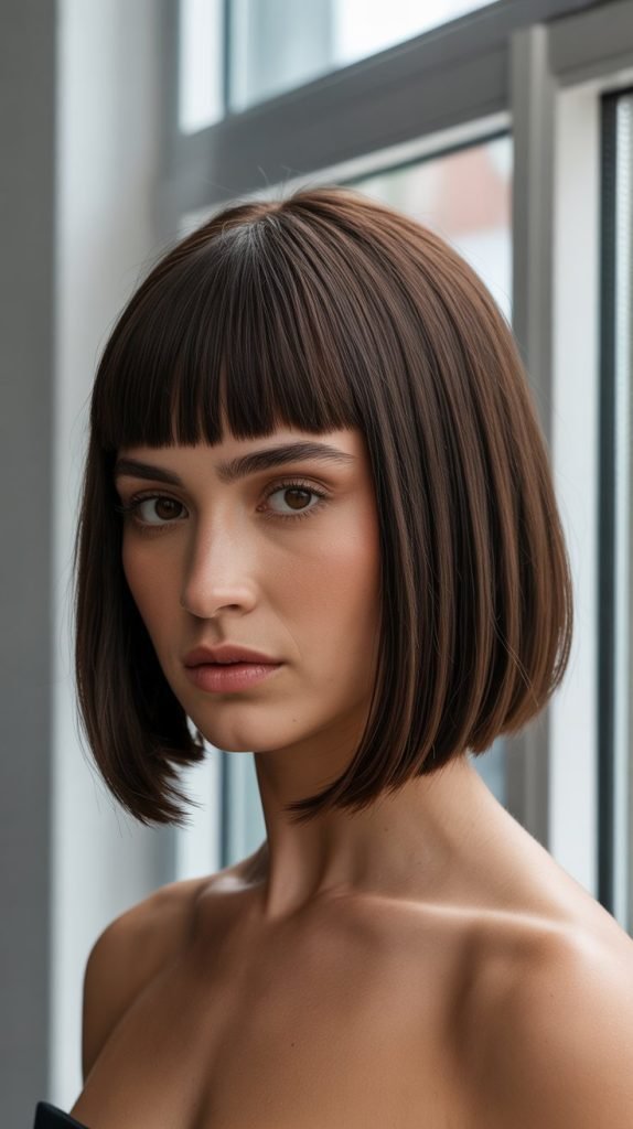 6. Long Bob with Bangs