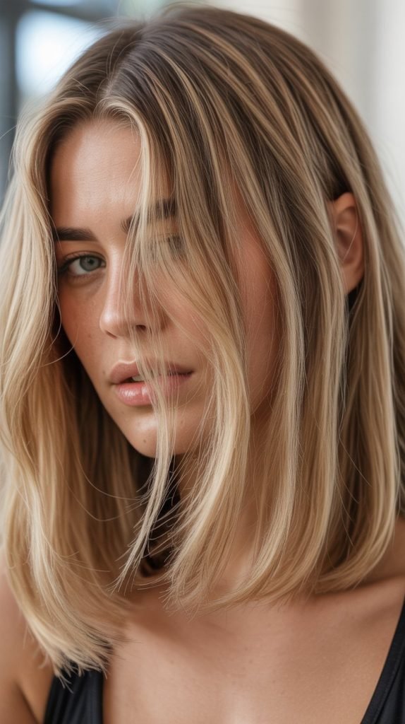 32. Long Bob with Babylights