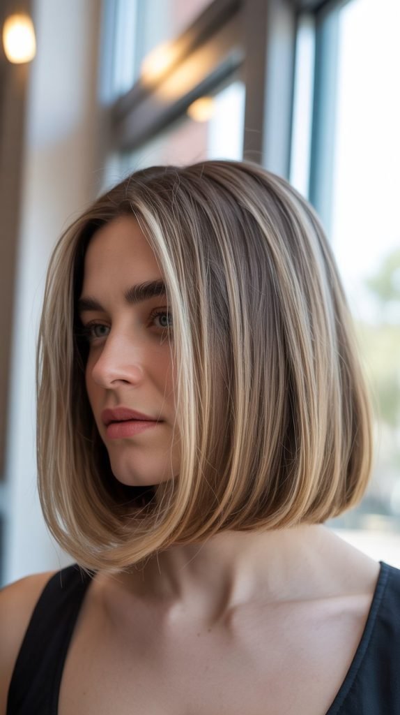 Wheat Blonde Balayage Bob