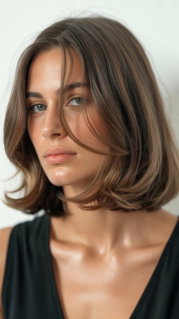 15. The Long Bob (Lob) with Subtle Layers
