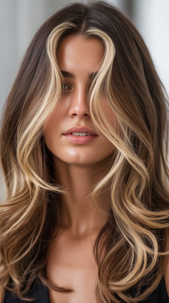 24. Long Hair with Money Piece