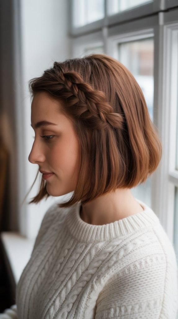 17. Side Braided Bob