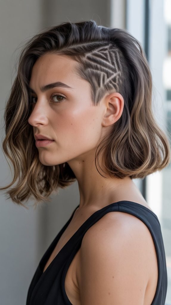 23. Soft Layered Long Bob with Undercut